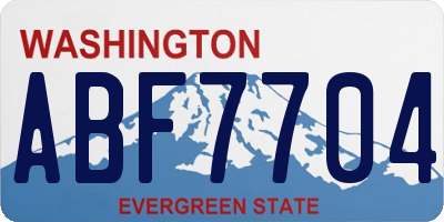 WA license plate ABF7704