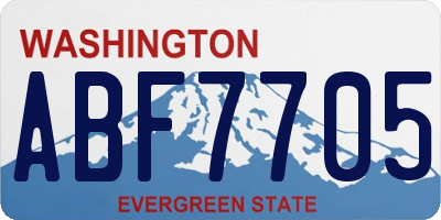 WA license plate ABF7705