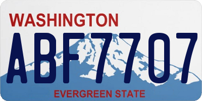 WA license plate ABF7707