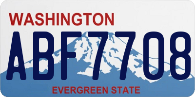 WA license plate ABF7708