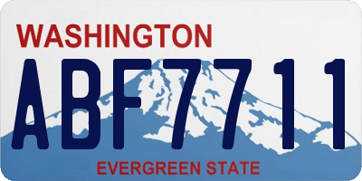 WA license plate ABF7711