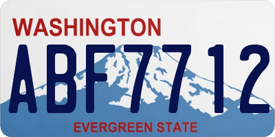 WA license plate ABF7712