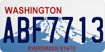 WA license plate ABF7713