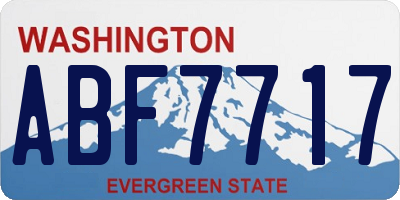 WA license plate ABF7717