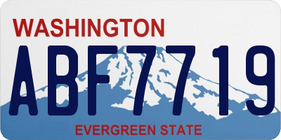 WA license plate ABF7719