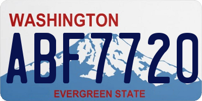 WA license plate ABF7720