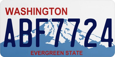 WA license plate ABF7724
