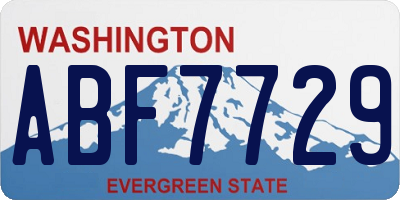 WA license plate ABF7729