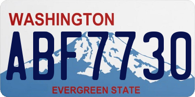 WA license plate ABF7730