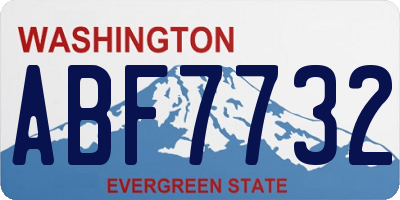 WA license plate ABF7732