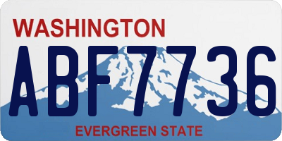 WA license plate ABF7736