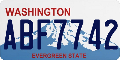 WA license plate ABF7742