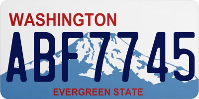 WA license plate ABF7745