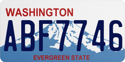 WA license plate ABF7746