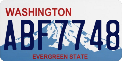 WA license plate ABF7748
