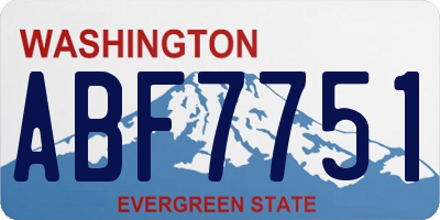 WA license plate ABF7751