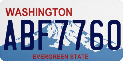 WA license plate ABF7760