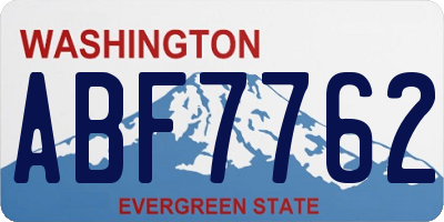 WA license plate ABF7762