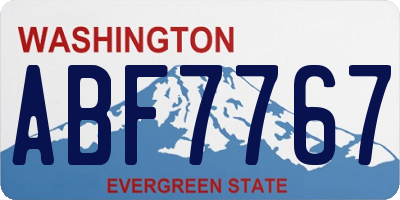 WA license plate ABF7767