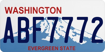 WA license plate ABF7772