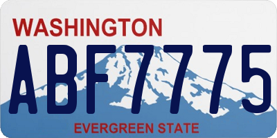 WA license plate ABF7775