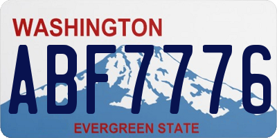 WA license plate ABF7776