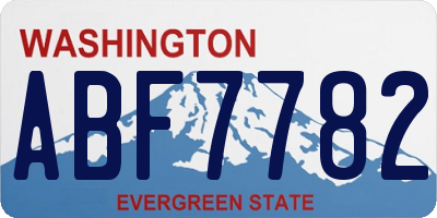 WA license plate ABF7782