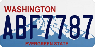 WA license plate ABF7787