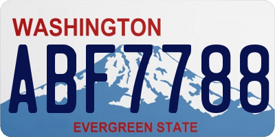 WA license plate ABF7788