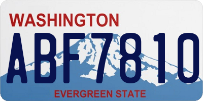 WA license plate ABF7810