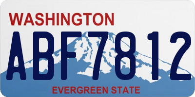 WA license plate ABF7812