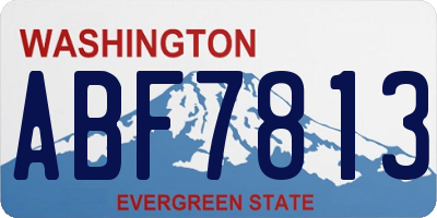 WA license plate ABF7813