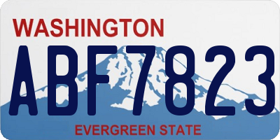WA license plate ABF7823