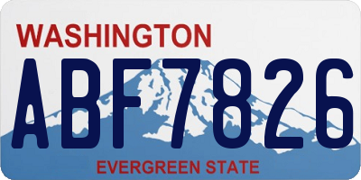 WA license plate ABF7826