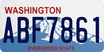 WA license plate ABF7861