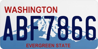 WA license plate ABF7866
