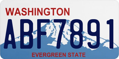 WA license plate ABF7891