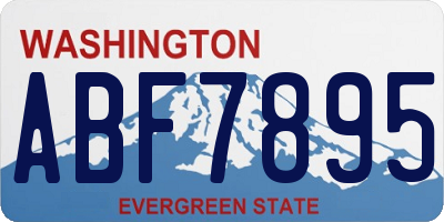 WA license plate ABF7895