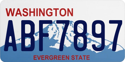 WA license plate ABF7897