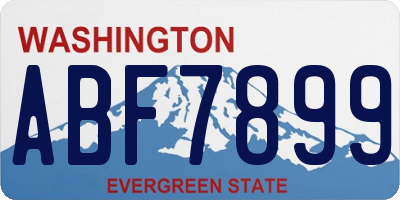 WA license plate ABF7899