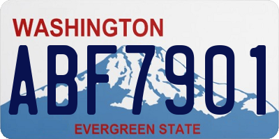 WA license plate ABF7901