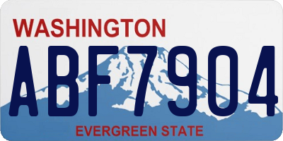 WA license plate ABF7904