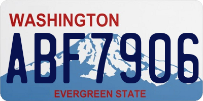 WA license plate ABF7906