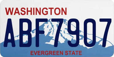 WA license plate ABF7907