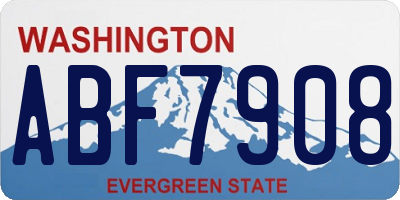 WA license plate ABF7908