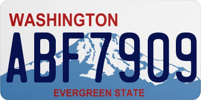 WA license plate ABF7909