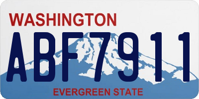 WA license plate ABF7911
