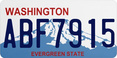 WA license plate ABF7915