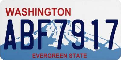 WA license plate ABF7917