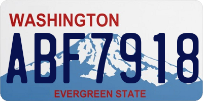 WA license plate ABF7918